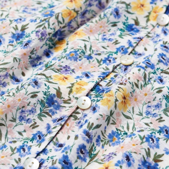NWT Mongo button front printed floral blouse - Picture 10 of 11